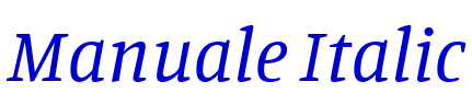 Manuale Italic الخط